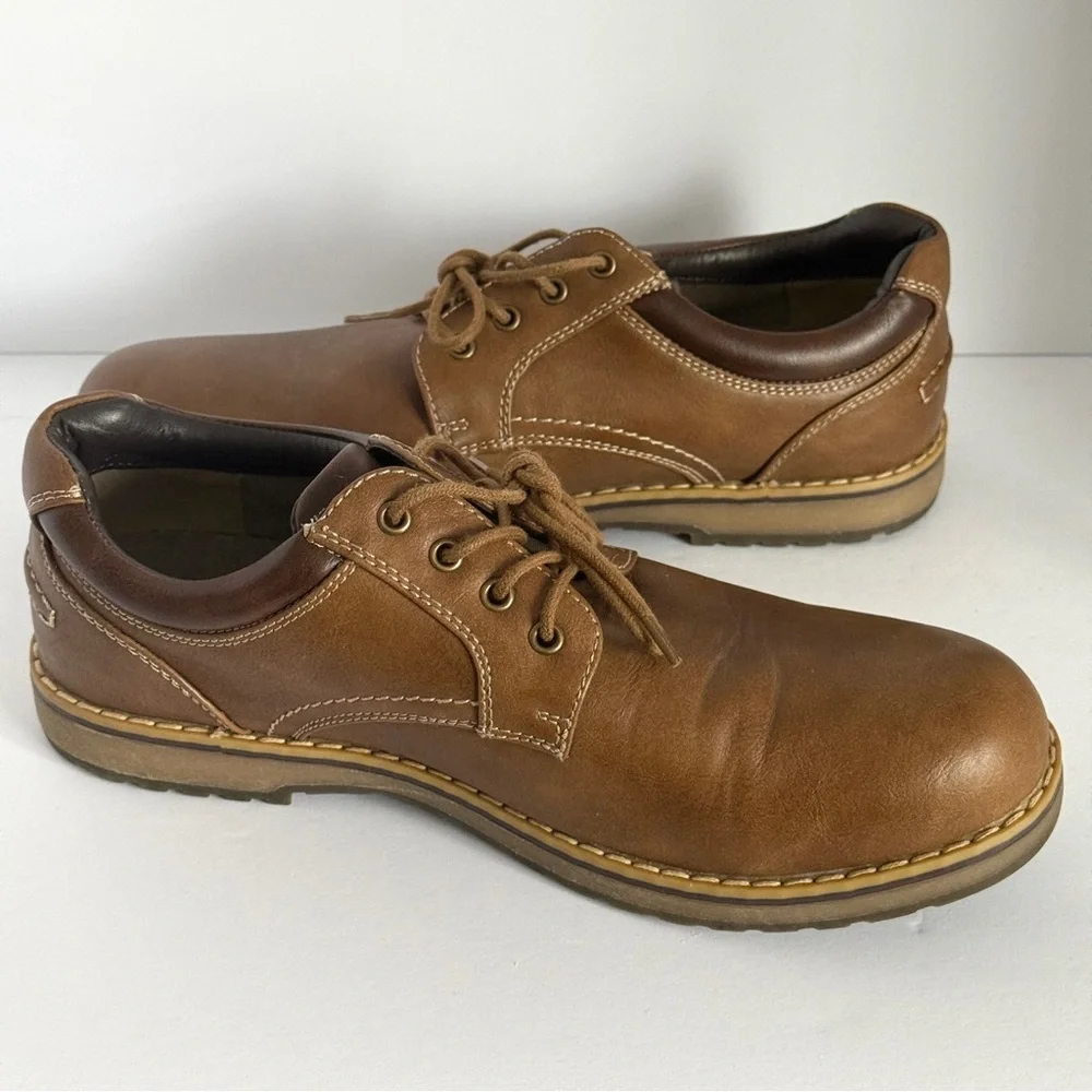 IZOD Men's Lewis Memory Foam Oxford Shoes Brown Size 10M